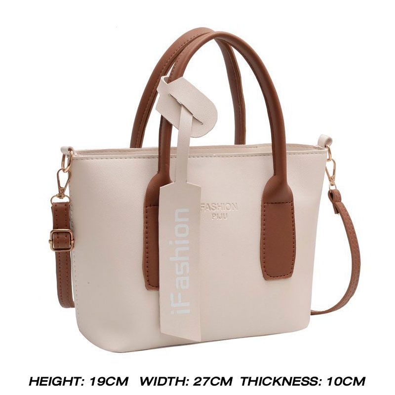 Mischa Túi Xách Da PU Sức Chứa Lớn Thời Trang Phong Cách Phương Tây Cho Nữ