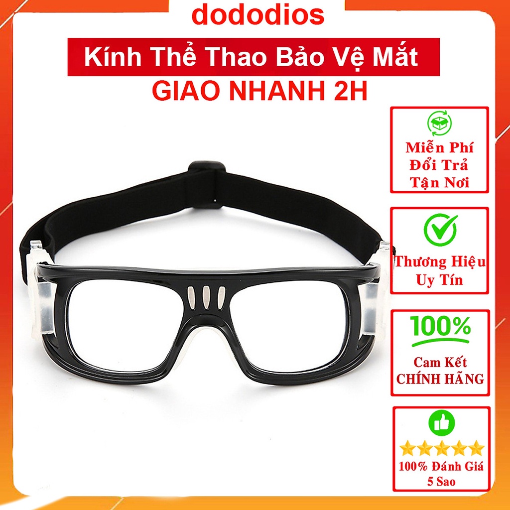 Kính Bảo Vệ Chơi Thể Thao, Bóng Rổ, Bóng Đá Chống Sương Mù, Mồ Hôi Cao Cấp - Có Thể Lắp Mắt Kính Cận - Hãng dododios