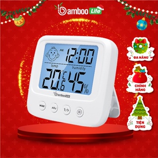 Nhiệt kế phòng điện tử Bamboo Life 3 trong 1 đo nhiệt độ và độ ẩm phòng ngủ cho bé đa năng, tiện dụng