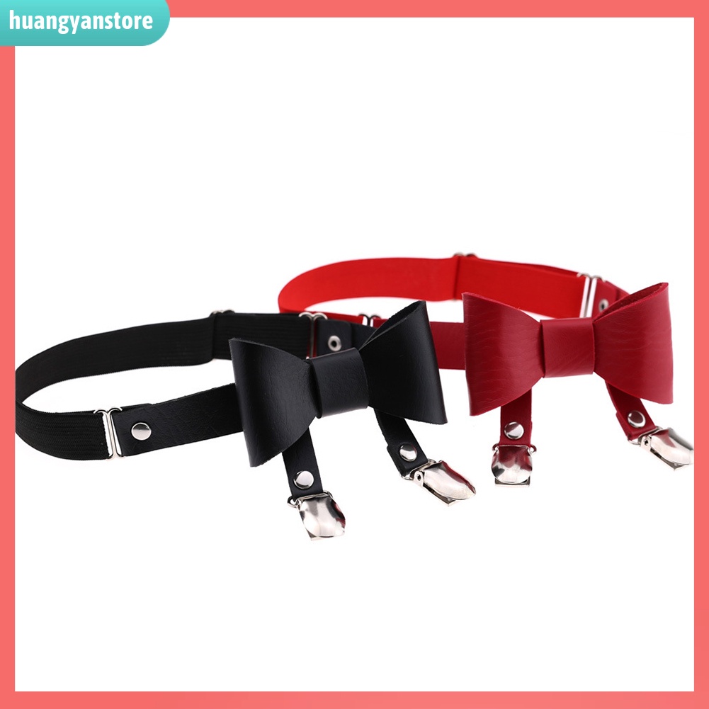 HY/ Đai Nịt Bít Tất Giả Da Đính Nơ Thời Trang Cho Nữ