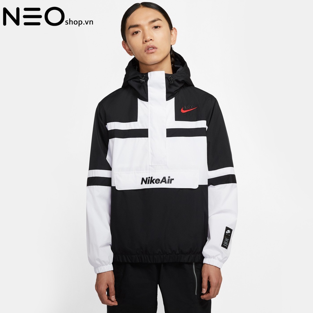 Áo Khoác Nam Nike Thể Thao Air Woven Jacket - Đen / Trắng
