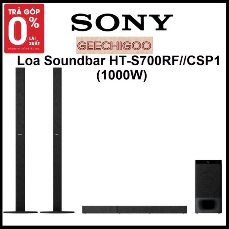 Dàn âm thanh Loa Soundbar Sony HT-S700RF 5.1ch Công suất 1000W Hàng chính hãng