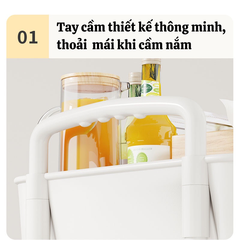 Kệ Để Đồ Kệ Đựng Đồ Đa Năng Có Bánh Xe Đẩy Dễ Dàng Di Chuyển