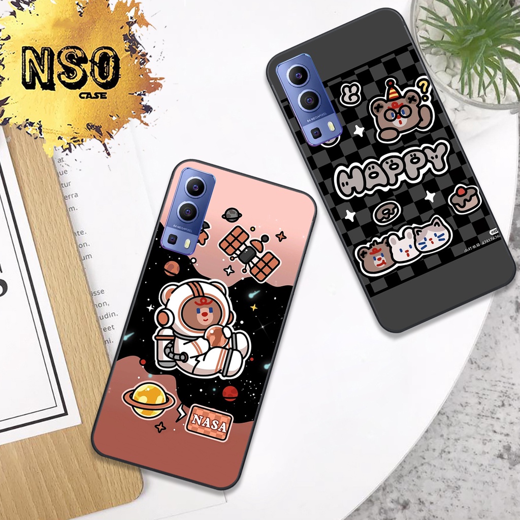 Ốp Vivo Y72 5G / Y51 2020 / Y53S In Hình Họa Tiết Ca Rô Gấu Siêu Cute Dễ Thương Đẹp Hot Trend 2023