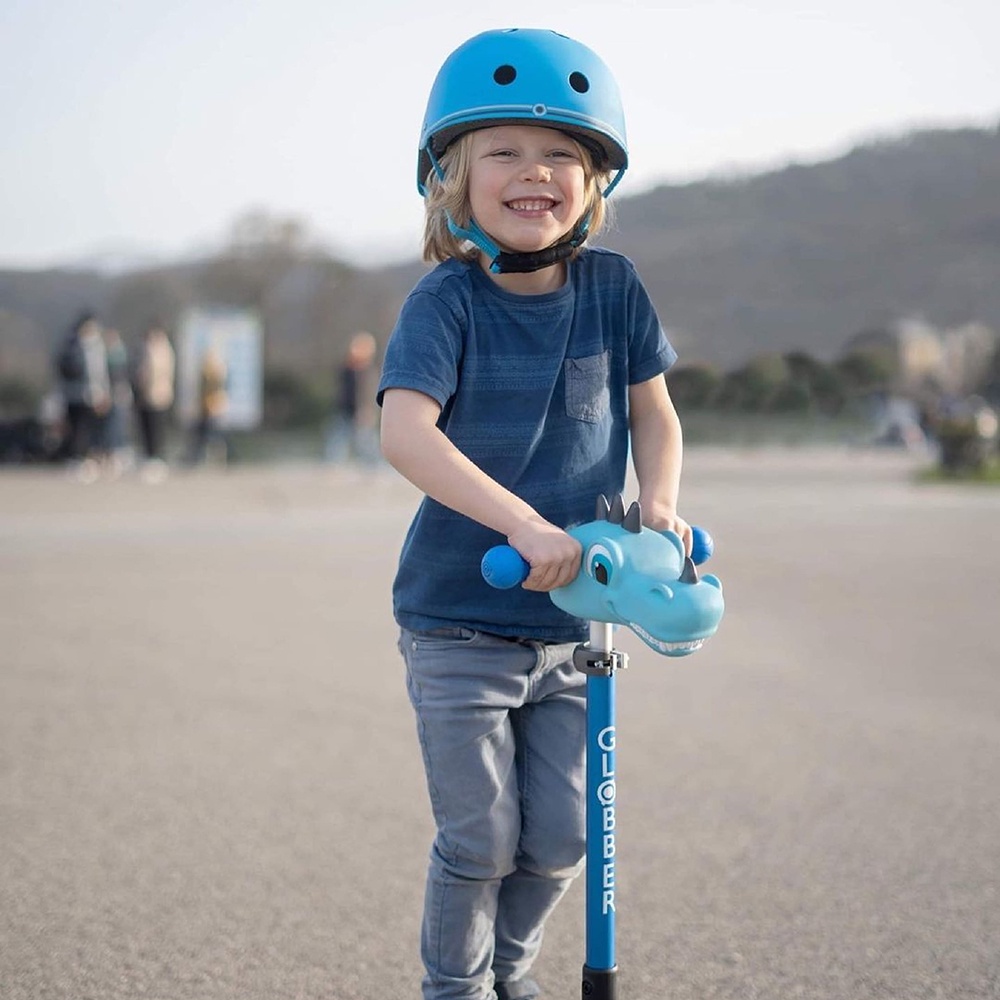 Bạn đồng hành Globber Scooter Friend - Đầu khủng long xanh dương