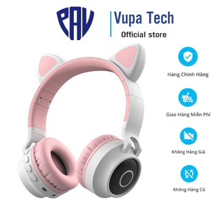 Tai nghe chụp tai bluetooth bt028c tai mèo tai nghe headphone bluetooth không dây chụp tai dễ thương led rgb