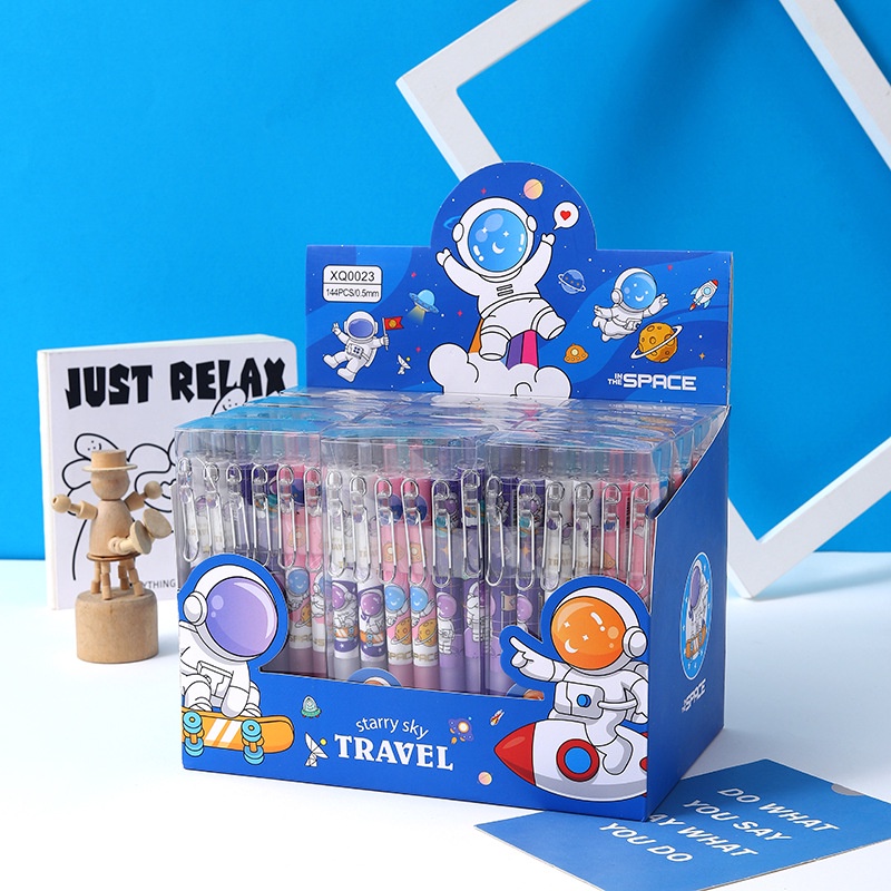 Bút Mực Gel Họa Tiết Phi Hành Gia Hoạt Hình Sáng Tạo