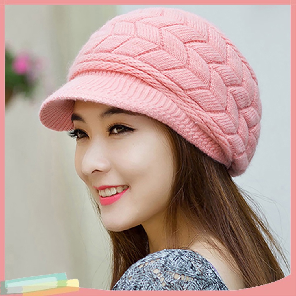 Nón Len Ấm Áp Thời Trang Dành Cho Nữ