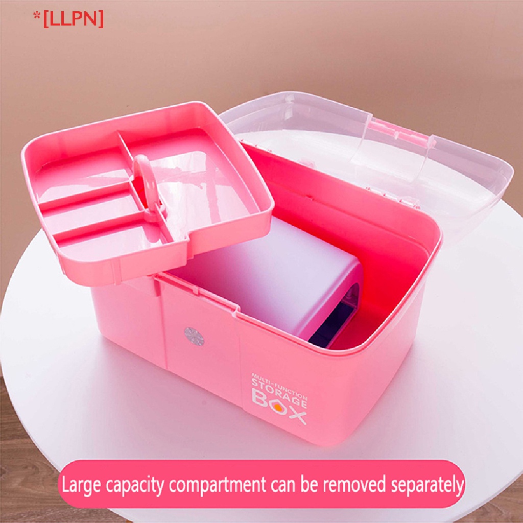 [loyaltysun.vn] Hand-held Desktop Storage Box Plastic Scissor Makeup Organizer Manicure Case Welcome #0