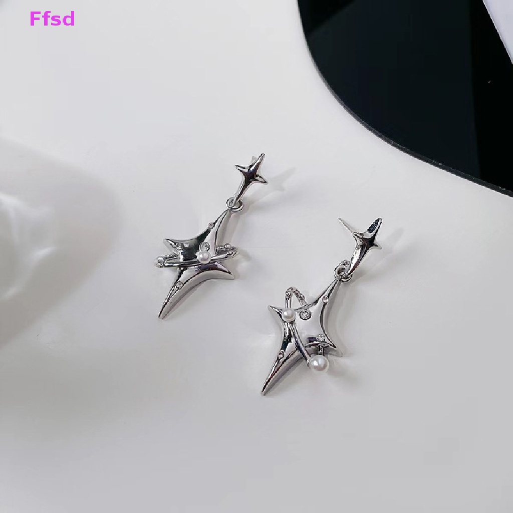 Bông Tai Dáng Dài Hình Ngôi Sao / Ngọc Trai / Ngôi Sao Phong Cách Harajuku Thời Trang Hàn Quốc Cho Nữ {Ffsd} Bán Chạy