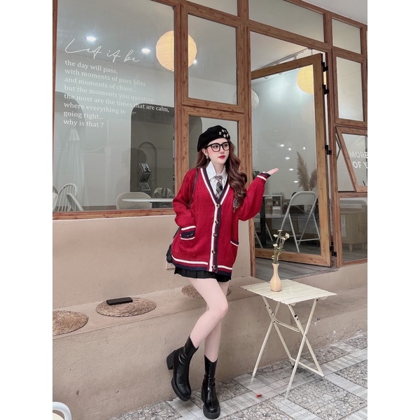 Set Cadigan 4Món Mix Chân Váy