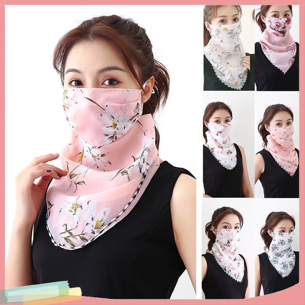 Khăn Choàng Cổ Chiffon Họa Tiết Hoa Thời Trang Cho Nữ