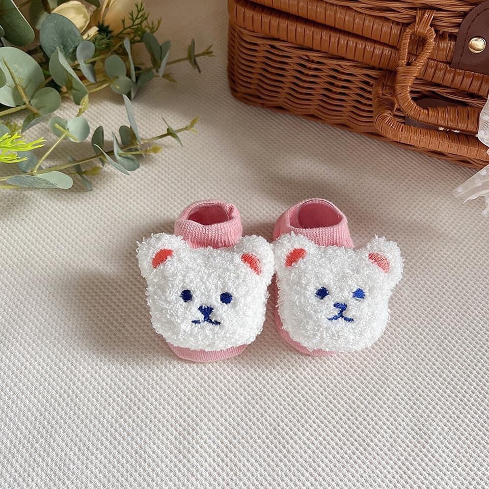 Tất gấu 3D dễ thương, vớ thú bé trai, bé gái. Size sơ sinh 3-12kg