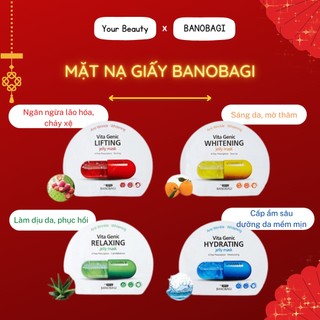 Mặt nạ giấy cấp ẩm dưỡng trắng ngăn ngừa lão hóa da BANOBAGI Jelly Mask Hàn Quốc