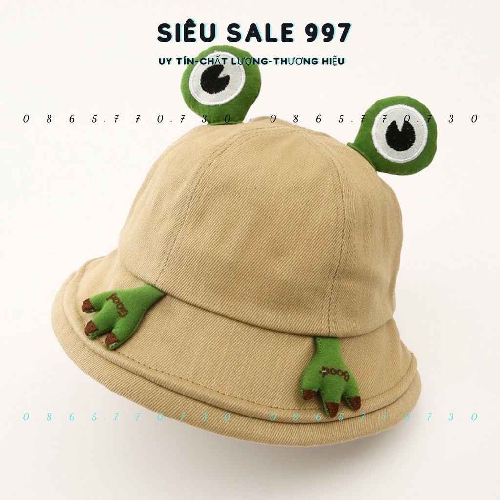 NÓN VÀNH ẾCH QC KAKI DÀY DẶN CÓ DÂY ĐIỀU CHỈNH HÀNG LOẠI 1