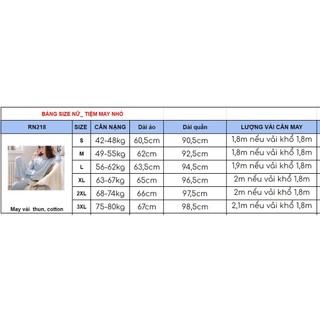 RN218_Rập giấy may bộ đồ sau sinh nữ
