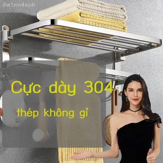 ☄ Giá treo khăn inox 304 giá rẻ đấm gấp giá treo khăn tắm vệ sinh nhà tắm giá treo tường lưu trữ