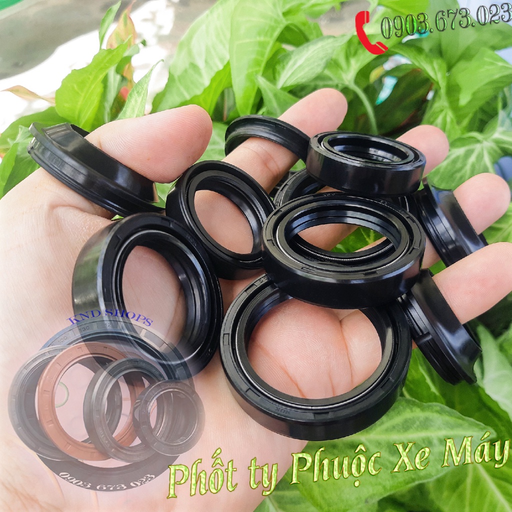 Phốt ty phuộc sau xe máy Honda Click NOK TC4 10*30*12 | TTO TC4 10*30*12 loại vòng đệm 1 lò xo | KND Shops