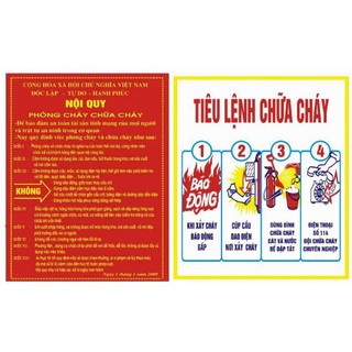 Tiêu lệnh chữa cháy và nội quy phòng cháy chữa cháy các loại