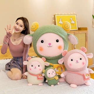 Cừu nhồi bông đeo túi cao cấp - Gấu bông cừu lông xù sẵn có Sam-Store
