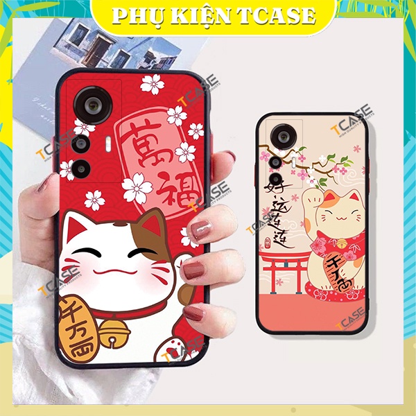 Ốp lưng Xiaomi 12T, 12T Pro, 12 5G, 12 Pro  in hình mèo thần tài siêu đẹp - ốp lưng nhám chống sốc c