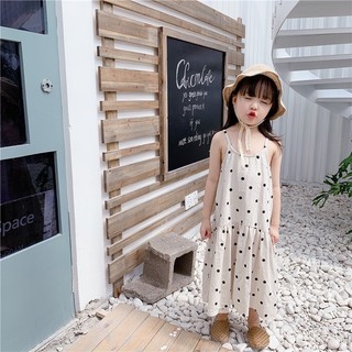 Váy Đầm Maxi đuôi cá Chấm bi Bé Gái