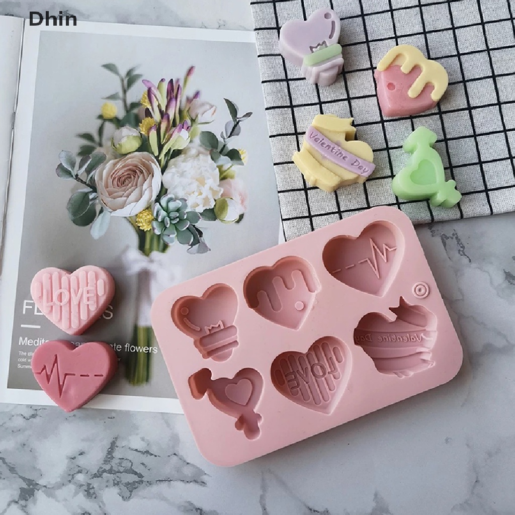 Khuôn Silicone Tạo Hình Trái Tim Trang Trí Bánh Kẹo