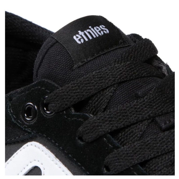 Giày Etnies đen logo trắng cho Nam và nữ, Hàng VNXK