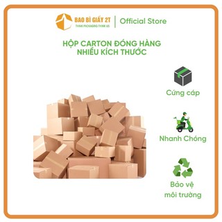 Hộp carton đóng hàng, gói hàng, ship cod, hộp giấy đóng hàng – Nhiều kích thước thông dụng – BAO BÌ GIẤY 2T