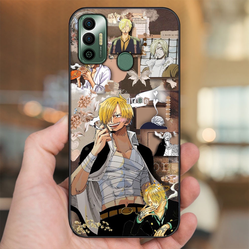 Ốp lưng Tecno Pova Neo viền đen in hình Sanji One Piece Đảo Hải Tặc