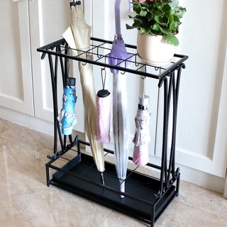 Giá Để Đồ Dù Sắt Có Khay Nhỏ Giọt 10 Lỗ 8 Móc Giá Treo Ô Cho Gia Đình Sảnh Khách Sạn 【MOMYKEEP】