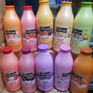 {MẪU MỚI #Auth} Gel tắm Cottage Shower Gel & Bath Milk hàng Pháp