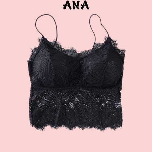 Áo lót Bra ren ,Áo bra 2 dây có đệm ngực dáng croptop ANA 2817