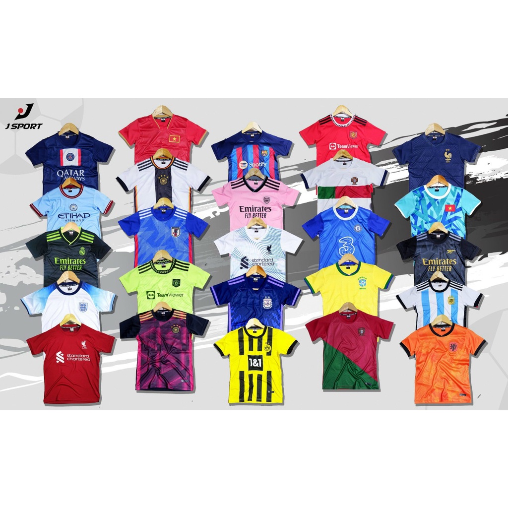 Bộ áo đá banh cho bé, quần áo bóng đá trẻ em, đồ thể thao cho bé siêu cưng, in tên số áo cho bé