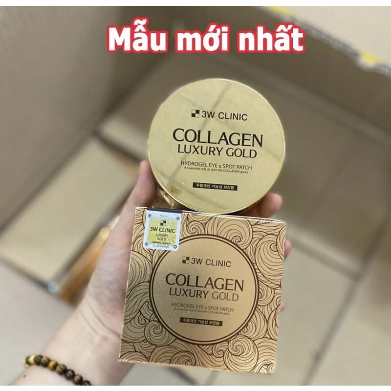 Mặt Nạ Mắt Tinh Chất Vàng giảm thâm 3W Clinic Collagen Luxury Gold Hydrogel Eye & Spot Patch 90g