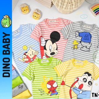 [Bé:8-27kg] Bộ Áo Quần Ngắn Tay Minky Mom, Vải Thun Lạnh Thoáng Mát, In Hoạt Hình - Mã: TN-IN76