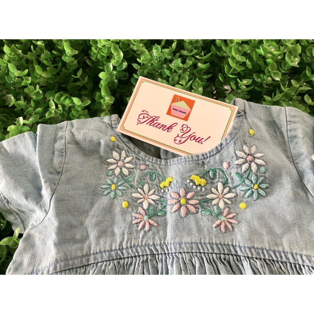 Sét váy bé xanh Jean bé gái