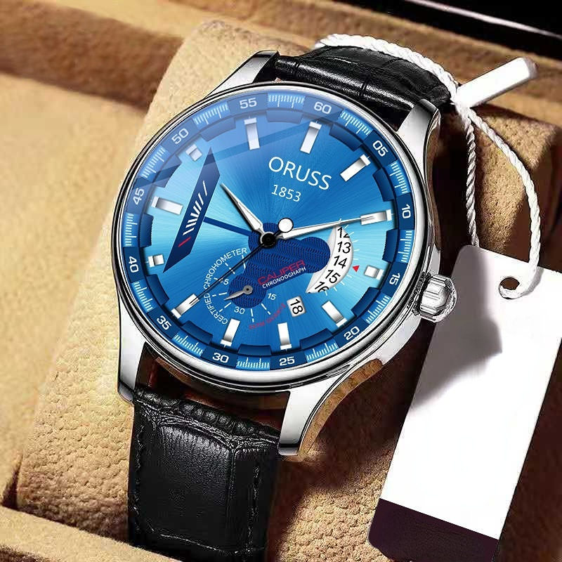 Đồng hồ nam dây thép đồng hồ nam chính hãng mặt kính sapphire chống xước lịch lãm sang trọng