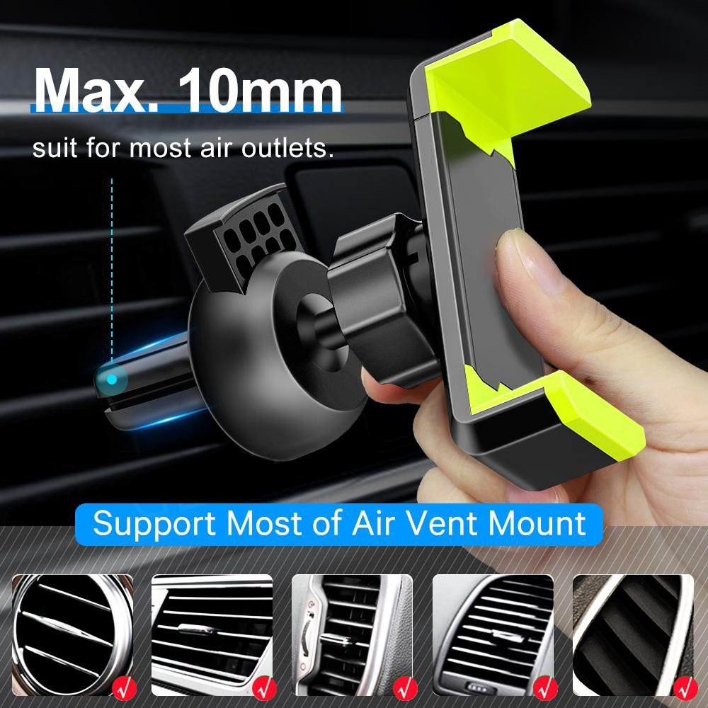 Giá Đỡ Điện Thoại Trên Ô tô Kẹp Trên Cửa Gió Điều Hòa Trên Xe Hơi Cực Kỳ Chắc Chắn