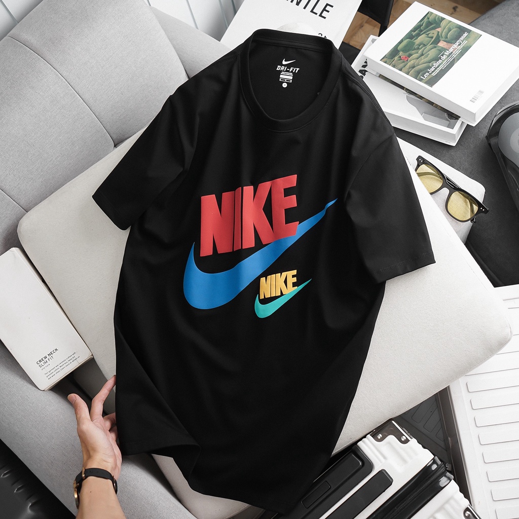 Áo thun thời trang nam, áo phông nam chất liệu cotton 4 chiều, logo in nổi cao cấp N016