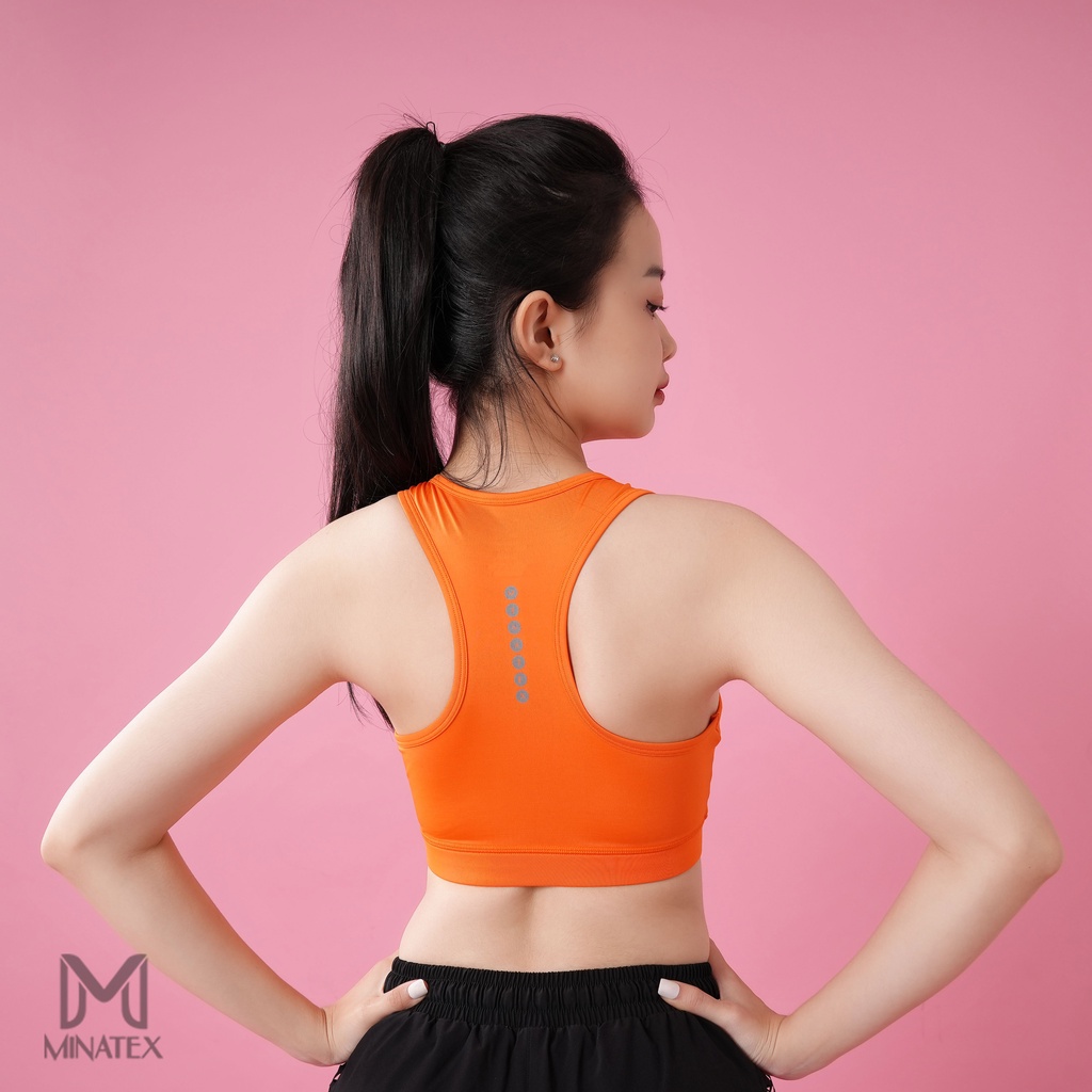 Minatex - Áo bra Tập Gym Yoga, Áo tập gym nữ có mút ngực xịn dày dặn đi kèm