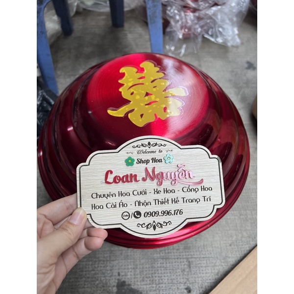 Mâm quả cưới màu đỏ đô sơn full toàn bộ