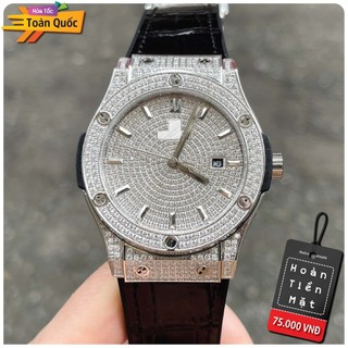 Đồng Hồ Nam HuBL Đính Đá Full Viền Mặt, Cơ Lộ Máy Automatic Nhật, 42mm, Chống Nước [Bảo Hành 18 Tháng - 1 Đổi 1 15 Ngày]