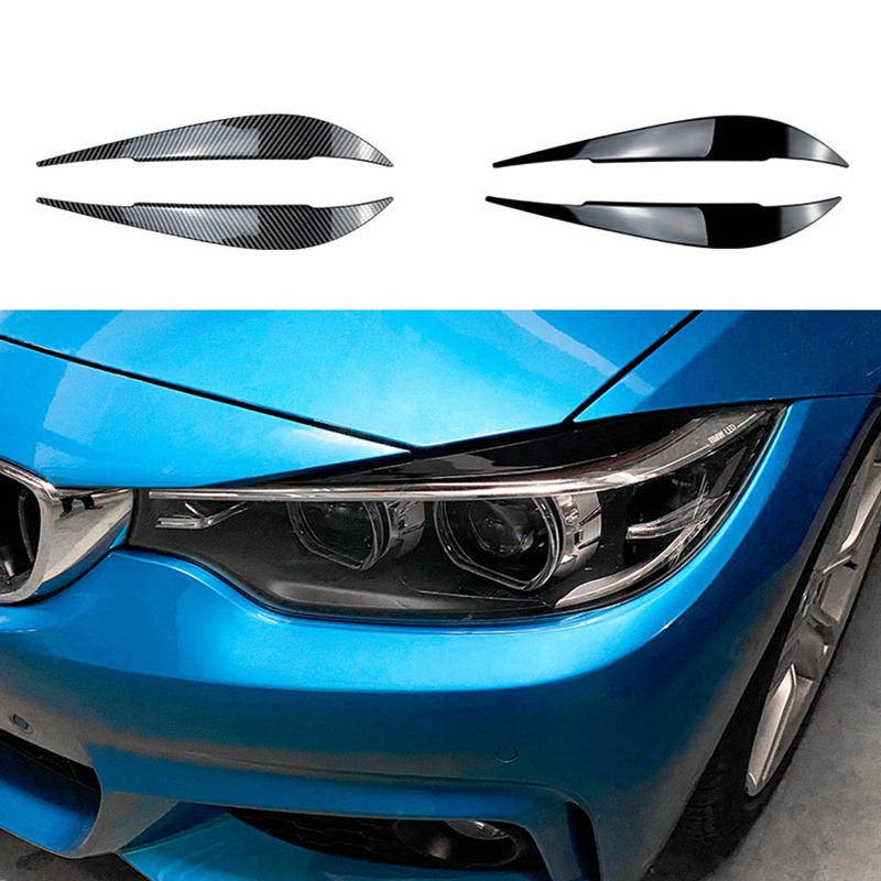 Miếng Dán Đèn Pha Bằng Sợi Carbon Cao Cấp Cho Xe Hơi BMW 4-Series F32 F33 F36 2014-2020
