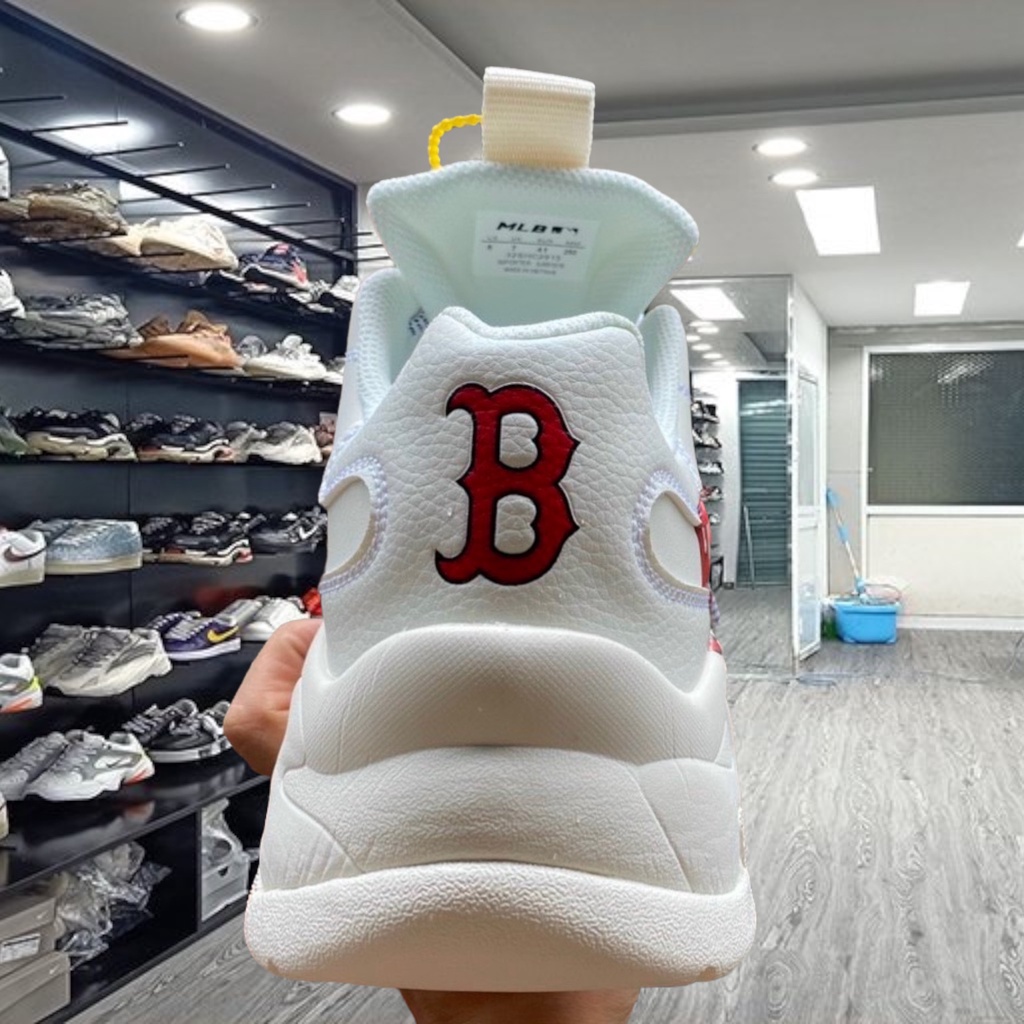 Giày 𝗠𝗟𝗕 BOSTON, MLB LA, MLB ĐẾ NÂU đen cổ thấp, giày mlb chuẩn S.cấp full phụ kiện