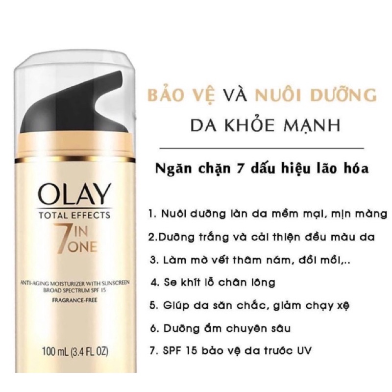 Kem dưỡng da Olay Total Effects 7 in 1 Anti-Aging Moisturizer 100gram.ban ngày