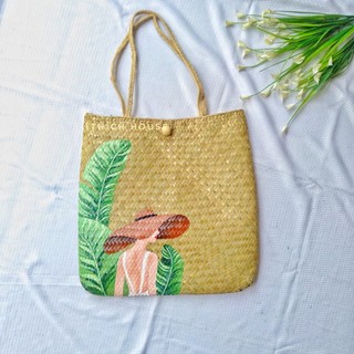 Làn cói Túi cỏ bàng đơn giản cá tính
