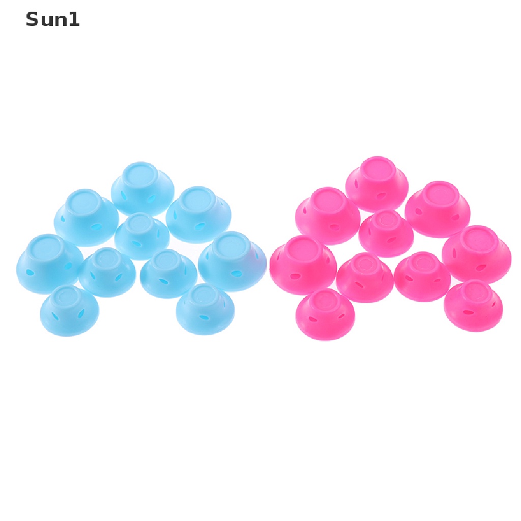 Set 1 / 10 Lô Silicone Cao Su Mềm Uốn Tóc Không Dùng Nhiệt