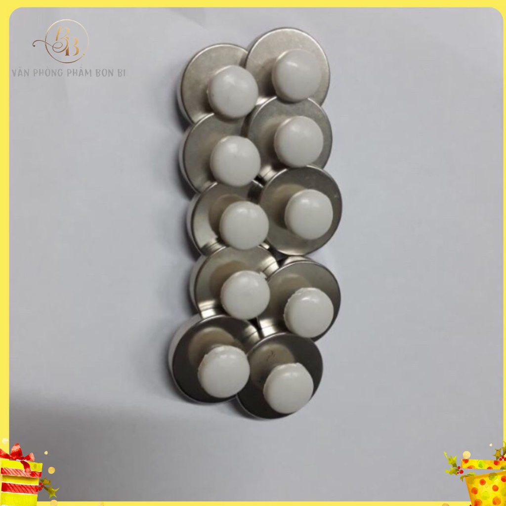 Nam châm sắt TRÒN núm nhựa gắn bảng  phi 32, phi 27