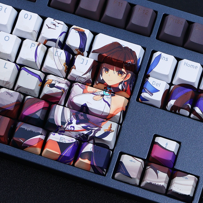 Li Sushang Keycaps Cherry Profile Honkai Impact 3 Anime PBT Nhuộm Phụ Cơ Keycap